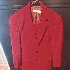 YuanLu Boys 3 Piece Suit Dark Red
